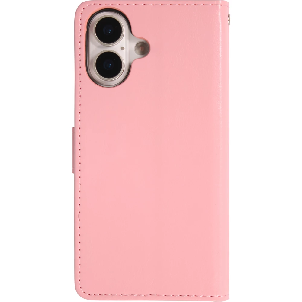 Hülle iPhone 17 - Premium Flip Leder Tasche - Hellrosa