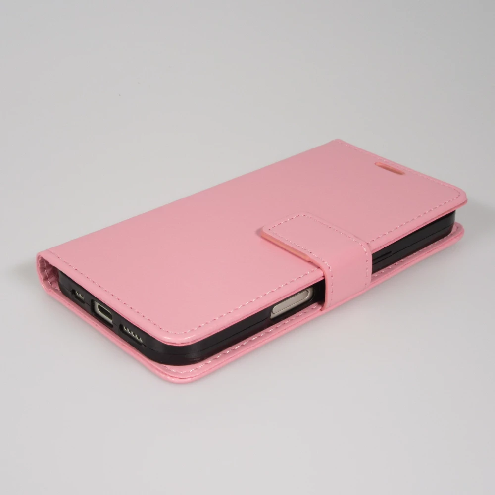 Hülle iPhone 17 - Premium Flip Leder Tasche - Hellrosa