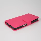Fourre iPhone 17 - Premium Flip cuir lisse porte-cartes - Rose foncé