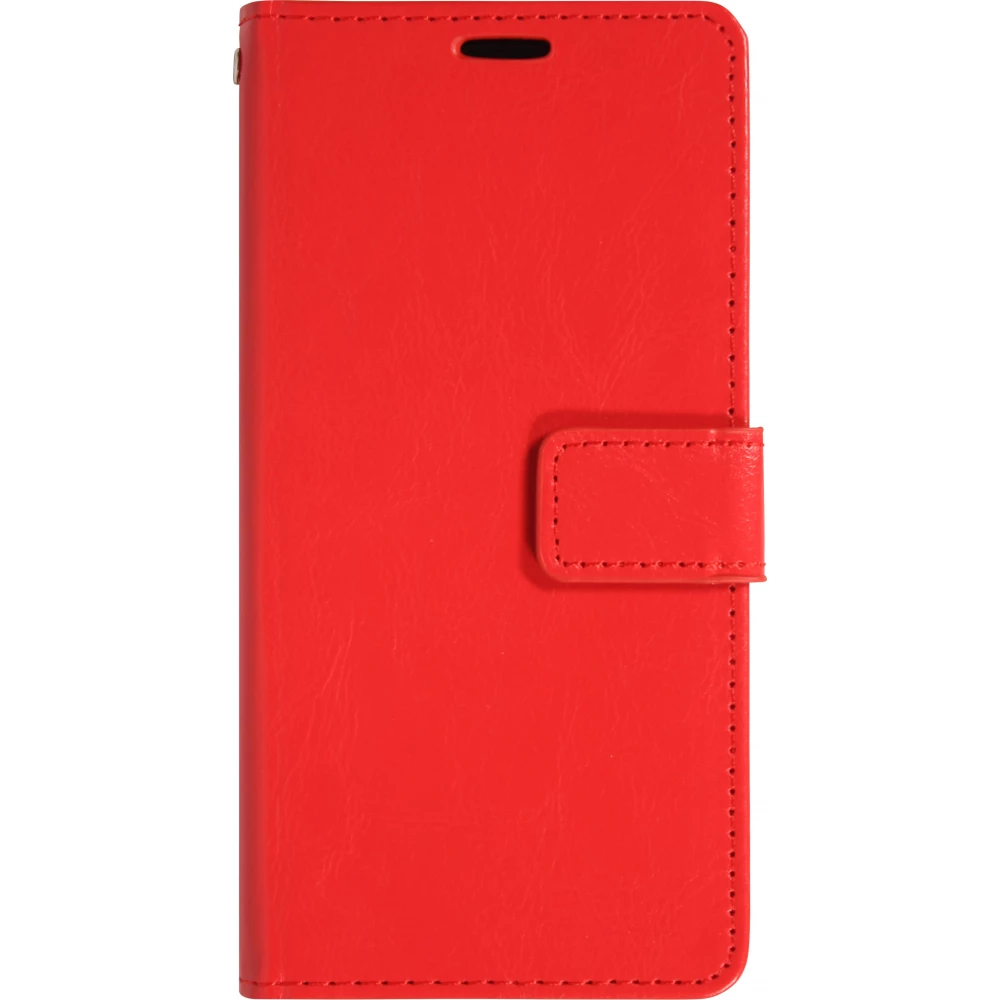 Hülle iPhone 17 - Premium Flip Leder Tasche - Rot