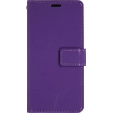 Fourre iPhone 17 - Premium Flip cuir lisse porte-cartes - Violet