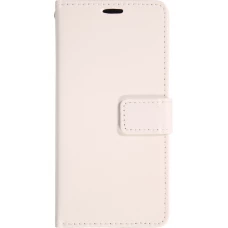Fourre iPhone 17 Pro Max - Premium Flip cuir lisse porte-cartes - Blanc