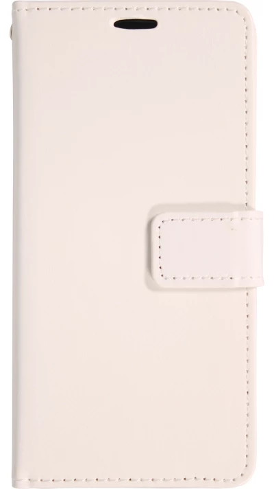 Hülle iPhone 17 Pro Max - Premium Flip Leder Tasche - Weiss