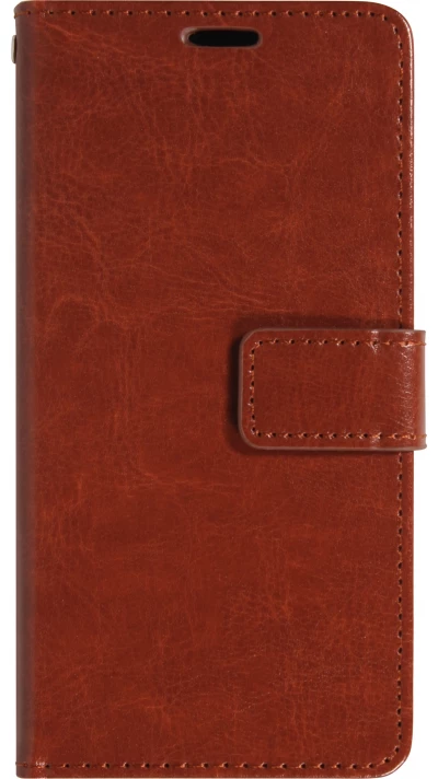 Hülle iPhone 17 Pro Max - Premium Flip Leder Tasche - Braun