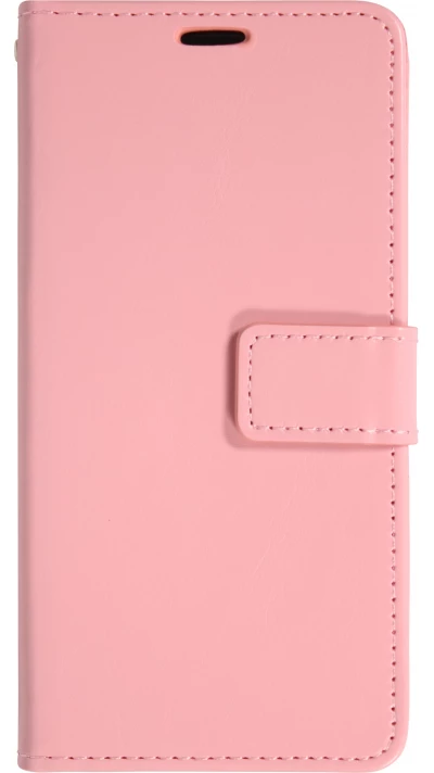 Fourre iPhone 17 Pro Max - Premium Flip cuir lisse porte-cartes - Rose clair
