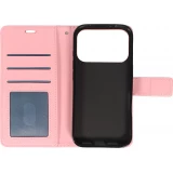 Fourre iPhone 17 Pro Max - Premium Flip cuir lisse porte-cartes - Rose clair