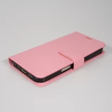 Fourre iPhone 17 Pro Max - Premium Flip cuir lisse porte-cartes - Rose clair