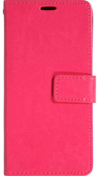 Hülle iPhone 17 Pro Max - Premium Flip Leder Tasche - Dunkelrosa