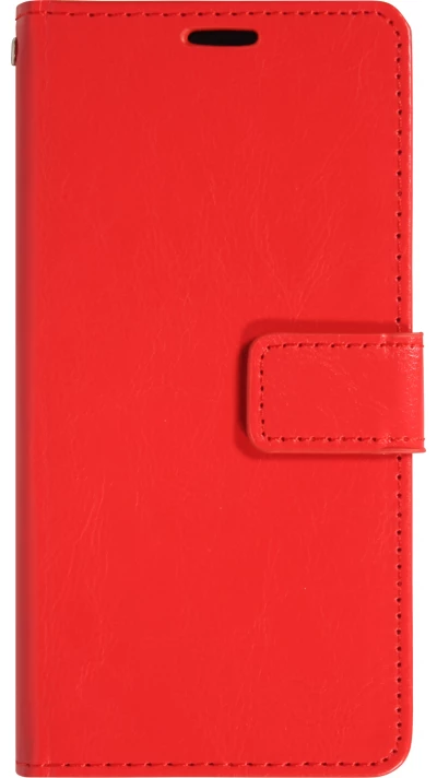 Hülle iPhone 17 Pro Max - Premium Flip Leder Tasche - Rot