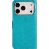 Hülle iPhone 17 Pro Max - Premium Flip Leder Tasche - Türkis