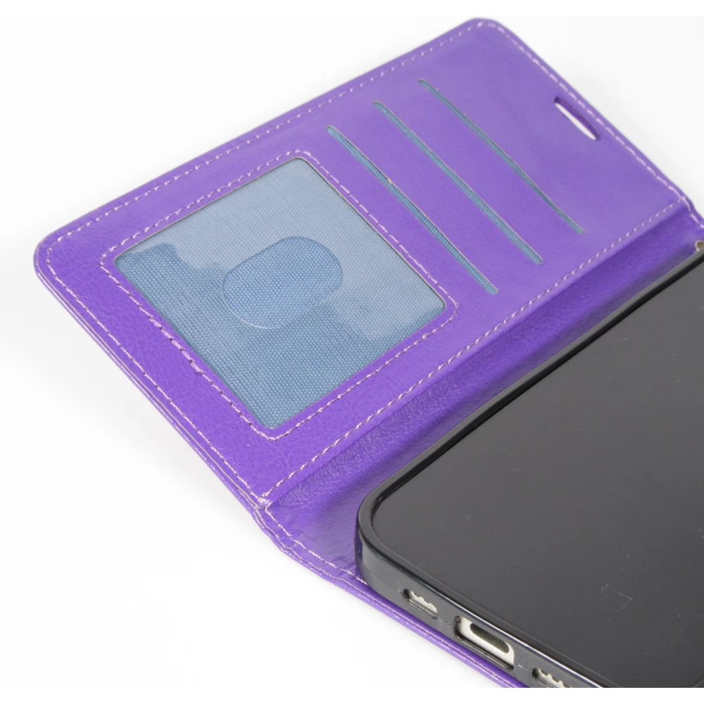 Hülle iPhone 17 Pro Max - Premium Flip Leder Tasche - Violett