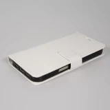 Fourre iPhone 17 Pro - Premium Flip cuir lisse porte-cartes - Blanc