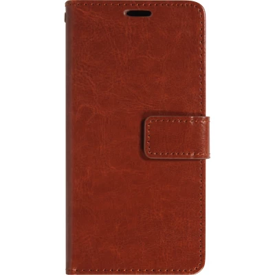 Hülle iPhone 17 Pro - Premium Flip Leder Tasche - Braun