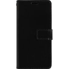 iPhone 17 Pro Case Hülle - Premium Flip Leder Tasche - Schwarz