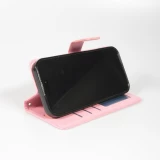 Hülle iPhone 17 Pro - Premium Flip Leder Tasche - Hellrosa