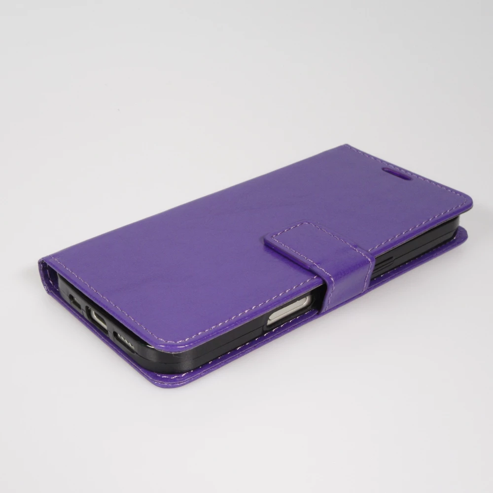 Hülle iPhone 17 Pro - Premium Flip Leder Tasche - Violett