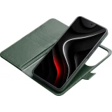 Fourre Samsung Galaxy S26 Ultra - Flip Qialino cuir véritable mat avec fermeture magnétique - Vert mat
