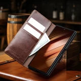 Fourre Samsung Galaxy Z Fold7 - Flip Qialino cuir véritable avec fermeture magnétique - Noir