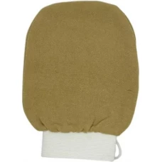 Gant exfoliant corps effet lisse et brillant gommage profond &eacute;limine peaux mortes - Brun