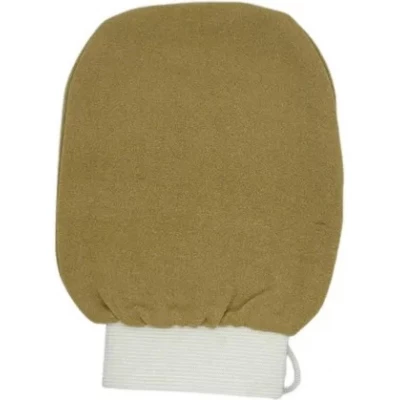 Gant exfoliant corps effet lisse et brillant gommage profond &eacute;limine peaux mortes - Brun