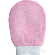 Gant exfoliant corps effet lisse et brillant gommage profond &eacute;limine peaux mortes - Rose