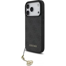 iPhone 17 Pro Case Hülle - Guess 4G Charm Elegante Schutz Raffiniertes Design Trendaccessoire - Grau
