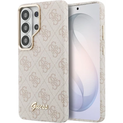Galaxy S26 Ultra Case H&uuml;lle - Guess 4G Script MagSafe Magnetische elegante Schutz - Rosa