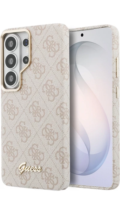 Galaxy S26 Ultra Case H&uuml;lle - Guess 4G Script MagSafe Magnetische elegante Schutz - Rosa