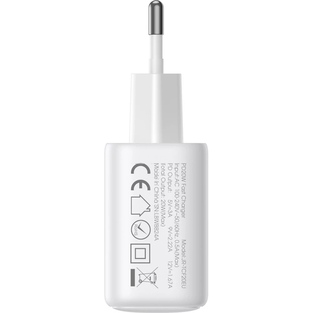 Joyroom JR-TCF20 chargeur rapide et compact USB-C PD 20W - Blanc