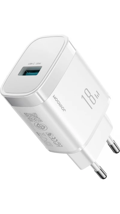 Joyroom JR-TF4 18W chargeur mural rapide pour smartphone et tablette - Blanc