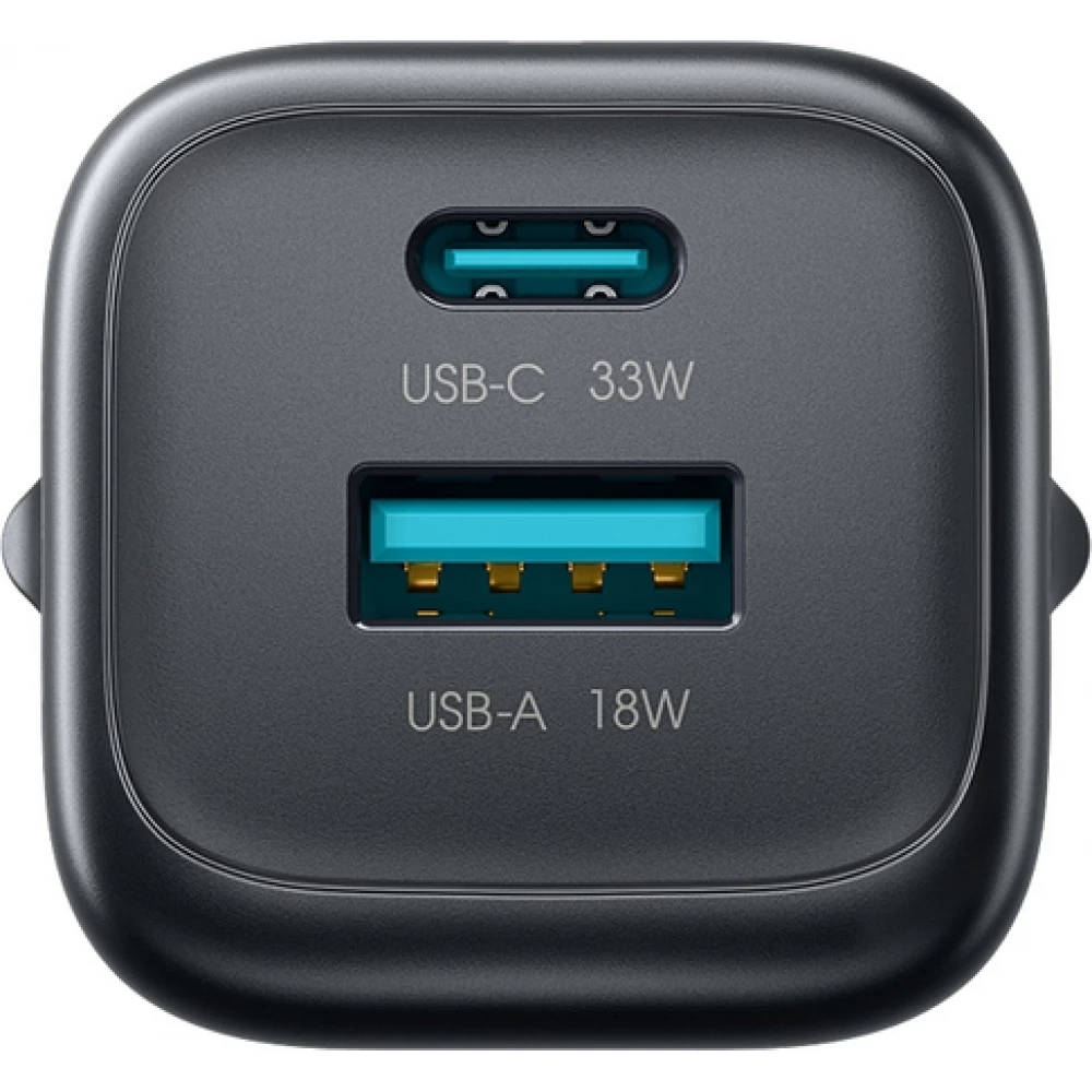 Joyroom JR-TG7 33W USB-A + USB-C chargeur mural avec c&acirc;ble Lightning 30W 1m - Noir