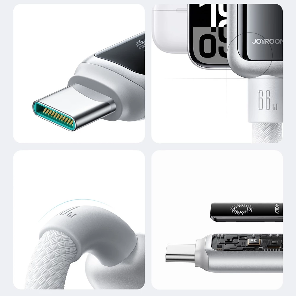 Joyroom S-A55 StarFlight câble charge rapide USB-A vers USB-C 66W (1.2m) - Blanc