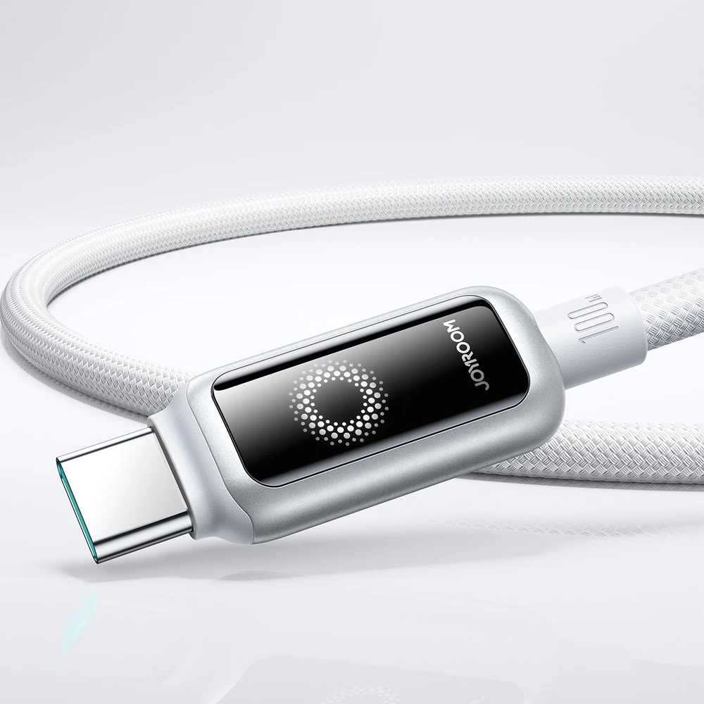 Joyroom S-A55 StarFlight câble charge rapide USB-C vers USB-C 100W (1.2m) - Blanc