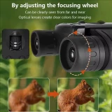 Jumelles Afterwave DT10 HD vision haute d&eacute;finition vision nocturne infrarouge grand objectif 8X25 mm mise au point automatique mat&eacute;riau ABS durable - Noir