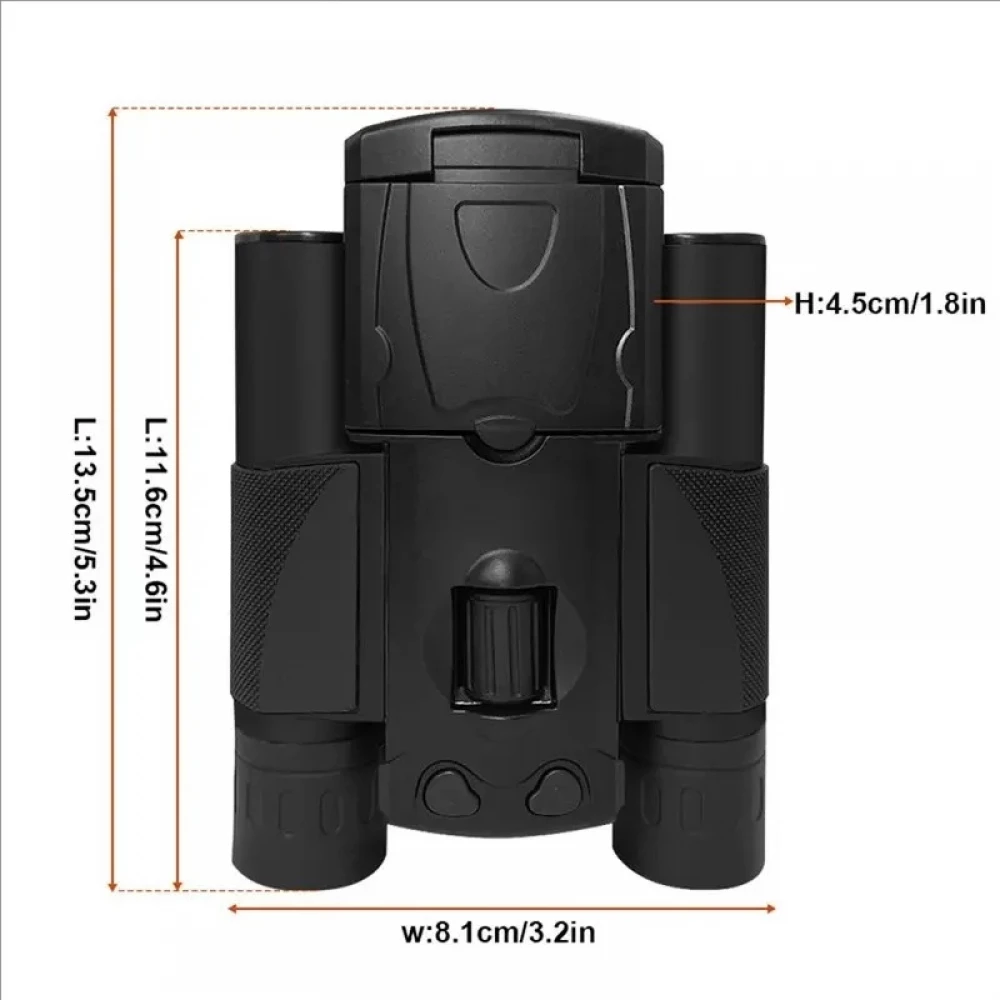 Jumelles Afterwave DT10 HD vision haute d&eacute;finition vision nocturne infrarouge grand objectif 8X25 mm mise au point automatique mat&eacute;riau ABS durable - Noir