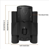 Jumelles Afterwave DT10 HD vision haute d&eacute;finition vision nocturne infrarouge grand objectif 8X25 mm mise au point automatique mat&eacute;riau ABS durable - Noir