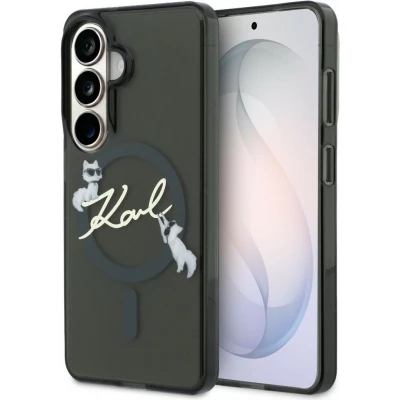 Coque Samsung Galaxy S26 - Karl Lagerfeld IML KC Script MagSafe protection &eacute;l&eacute;gante - Noir