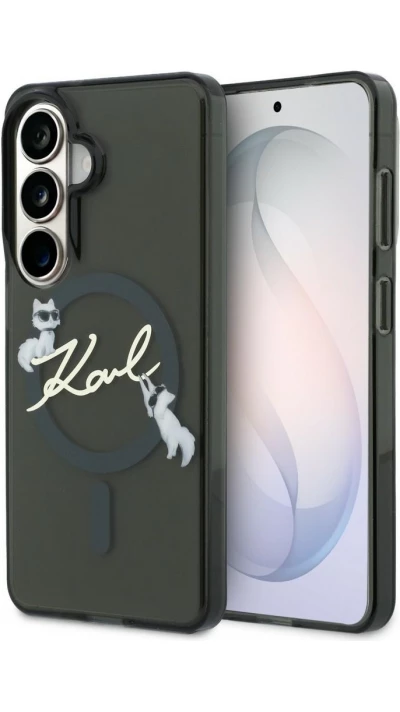 Galaxy S26 Case H&uuml;lle - Karl Lagerfeld IML KC Script MagSafe H&uuml;lle Elegant - Schwarz