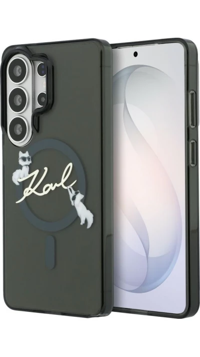 Galaxy S26 Ultra Case H&uuml;lle - Karl Lagerfeld IML KC Script MagSafe H&uuml;lle Elegant - Schwarz