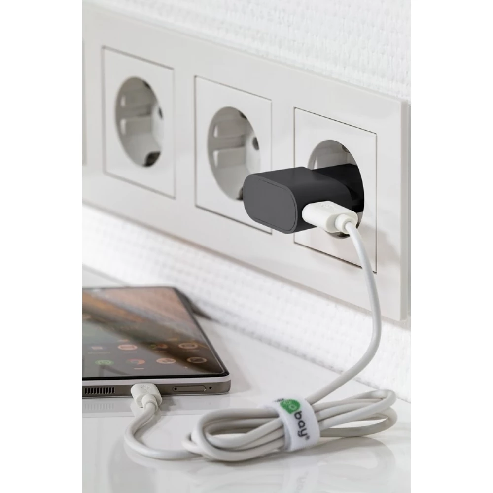 Kit chargeur Goobay 5W USB-C adaptateur secteur avec câble USB-C (1m) - Noir