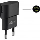 Kit chargeur Goobay 5W USB-C adaptateur secteur avec câble USB-C (1m) - Noir