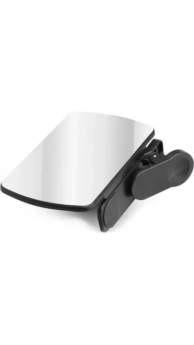 Kit miroir r&eacute;fl&eacute;chissant pour smartphone avec clip cam&eacute;ra pince de r&eacute;flexion et chiffon de nettoyage - Noir