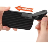 Kit miroir r&eacute;fl&eacute;chissant pour smartphone avec clip cam&eacute;ra pince de r&eacute;flexion et chiffon de nettoyage - Noir