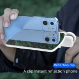 Kit miroir r&eacute;fl&eacute;chissant pour smartphone avec clip cam&eacute;ra pince de r&eacute;flexion et chiffon de nettoyage - Noir