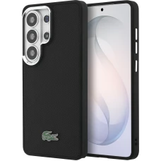 Coque Samsung Galaxy S26 Ultra - Lacoste Petit Pique MagSafe avec logo m&eacute;tal protection &eacute;l&eacute;gante et durable - Noir