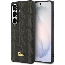Coque Samsung Galaxy S26 - Lacoste PVC Blend Monogramme magn&eacute;tique &eacute;l&eacute;gante et durable - Brun