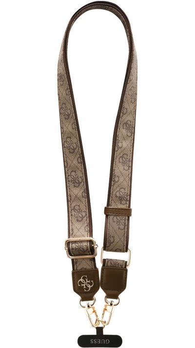 Guess 4G Universelle Crossbody Strap mit Metall-Logo aus PU (150cm) - Braun
