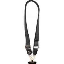 Guess 4G Universelle Crossbody Strap mit Metall-Logo aus PU (150cm) - Schwarz