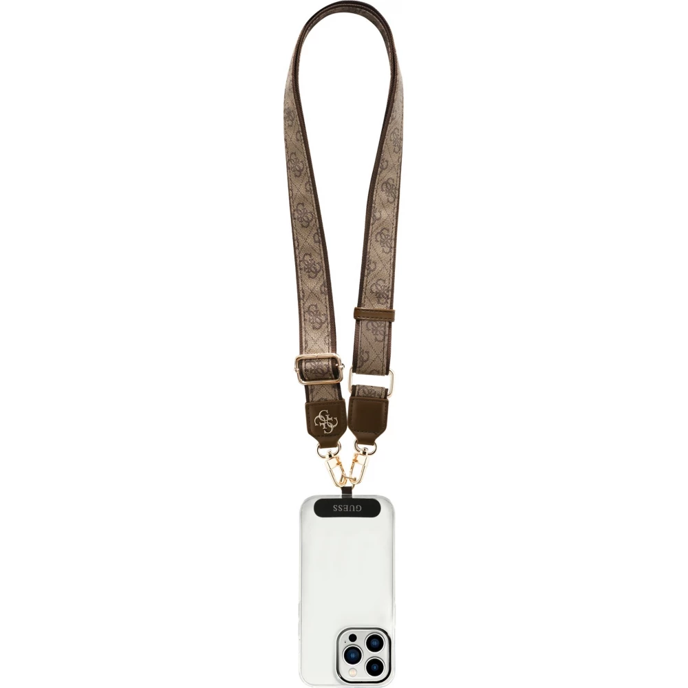 Guess 4G Universelle Crossbody Strap mit Metall-Logo aus PU (150cm) - Braun