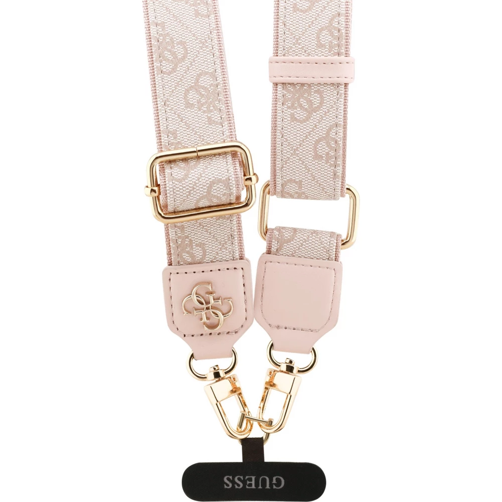 Guess 4G Universelle Crossbody Strap mit Metall-Logo aus PU (150cm) - Rosa